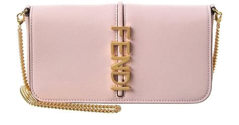 fendi baguette leather wallet on chain|fendi pink wallet on chain.